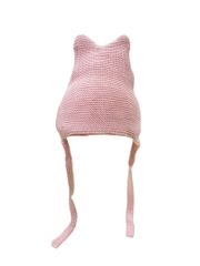 Mũ len mèo trơn có dây