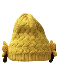 Mũ len chụp đính hoa