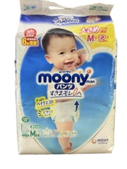 Bỉm Moony xanh nội địa Nhật cộng miếng