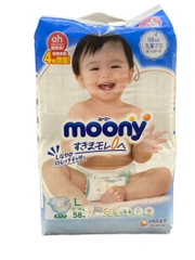 Bỉm Moony xanh nội địa Nhật cộng miếng