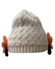 Mũ len chụp đính hoa