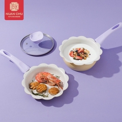 Bộ nồi chảo đá hoa tím okby