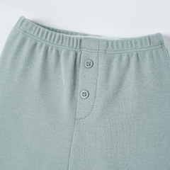 Bộ dài áo trắng thêu túi phối quần xanh Nous