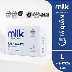Bỉm thuần chay Milk Safe & Clean nội địa Malaysia