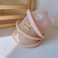 Mũ vành lưới thêu