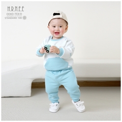 Bộ cài vai chần bông túi bụng HRNEE