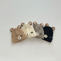 Mũ len gấu tai tròn