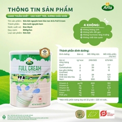 Sữa bột nguyên kem Arla Full Cream (1 tuổi+)