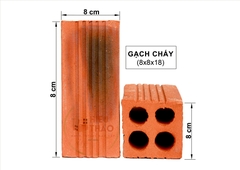 Gạch Xây Dựng Tuynel Loại Cháy (8x18)