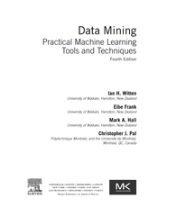 Data Mining Practical Machine Learning Tools and Techniques 4th Edition