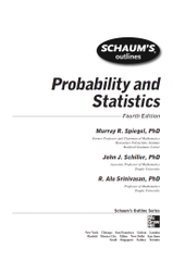 Schaum's Outline of Probability and Statistics 4th Edition