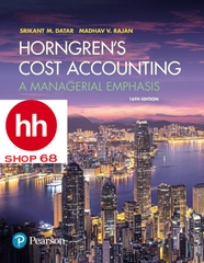 Horngren's Cost Accounting: A Managerial Emphasis 16th Edition