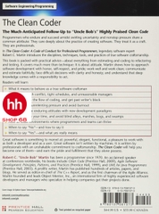 Clean code : The Clean Coder A Code of Conduct for Professional Programmers