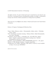 Foundations of Machine Learning 2nd Edition