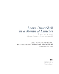 Learn PowerShell in a Month of Lunches 4th Edition