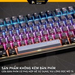 Keycap xuyên led Black Programmer (sideprint/ PBT/ 2shot/ Dyesub )