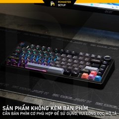 Keycap xuyên led Black Programmer (sideprint/ PBT/ 2shot/ Dyesub )