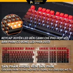 Keycap xuyên led SidePrint Black Red OEM Profile