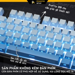 Keycap xuyên led Side Print Blue Sky OEM profile 