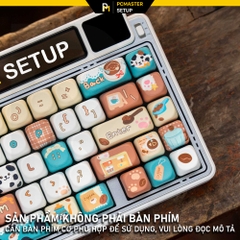 Keycaps pbt Coffee Dog ( profile MOA/PBT/dyesub 5D )