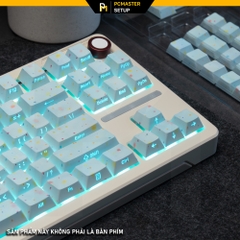 keycap xuyên led sideprint Blue Color Dot cherry profile 2shot