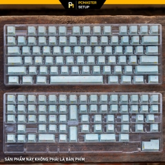 keycap xuyên led sideprint Blue Color Dot cherry profile 2shot