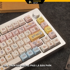 Keycap pbt Puppy profile MAO hoạ tiết dyesub bền bỉ