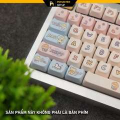 Keycap pbt Puppy profile MAO hoạ tiết dyesub bền bỉ