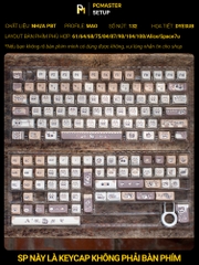 Keycap MAO Mèo Nâu dễ thương ( nhựa PBT/ Dyesub/ profile MAO )