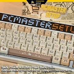 Keycap MAO Mèo Nâu dễ thương ( nhựa PBT/ Dyesub/ profile MAO )