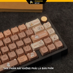 Keycaps pbt Naughty Cat ( profile MAO/130 nút/dyesub 5D )