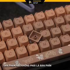 Keycaps pbt Naughty Cat ( profile MAO/130 nút/dyesub 5D )