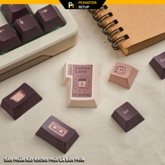 Keycaps pbt Coffee Cat ( profile Cherry/PBT/dyesub 5D )