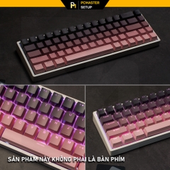 Keycaps xuyên led TOP PRINT - Black Pink ( OEM/ PBT/ Doubleshot )