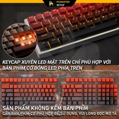 Keycap xuyên led TopPrint - Black Red nhựa PBT profile OEM