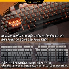 Keycaps xuyên led TOP PRINT - Smoke Gray ( OEM/ PBT/ Doubleshot )
