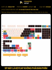 Keycap pbt MOTIF dày 1.5mm họa tiết dyesub cherry profile