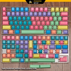 Keycap pbt Wind Break profile cherry họa tiết dyesub 5 mặt không mờ