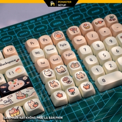 Keycaps pbt Pink Rabbit  ( profile MOA/PBT/dyesub 5D )