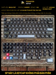 Keycap xuyên led Black Programmer (sideprint/ PBT/ 2shot/ Dyesub )