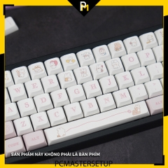 Keycap Puff Butter Rabbit chất liệu nhựa pbt chiều cao xda profile họa tiết dyesub không mờ 