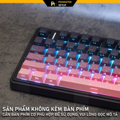 Keycap xuyên led vân topographic 4.0 - Black Pink