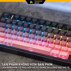 Keycap xuyên led vân topographic 4.0 - Black Pink