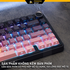 Keycap xuyên led vân topographic 4.0 - Black Pink