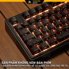 Keycap xuyên led vân topographic 4.0 ĐEN LITE ( PBT/ Doubleshot / Cherry Profile )