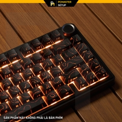 Keycap xuyên led vân topographic 4.0 ĐEN LITE ( PBT/ Doubleshot / Cherry Profile )