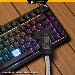 Keycap xuyên led vân topographic 4.0 ĐEN LITE ( PBT/ Doubleshot / Cherry Profile )
