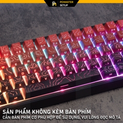 Keycap xuyên led vân topographic 4.0 - BLACK RED ( PBT/ Doubleshot / Cherry Profile ) 