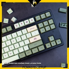 keycap Matcha xda chất liệu nhựa PBT đúc đặc cao 1.5mm Fullbox 