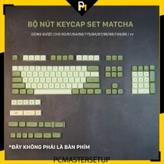keycap Matcha xda chất liệu nhựa PBT đúc đặc cao 1.5mm Fullbox 